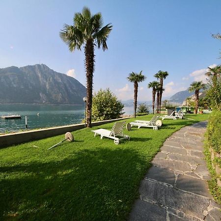 Luganersee, Pool, Strand, Parkplatz, Suite Bissone Esterno foto
